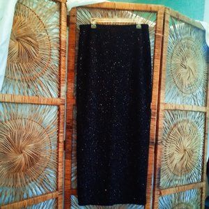 NWT Wild Fable Ebony Embellished Black Maxi Skirt